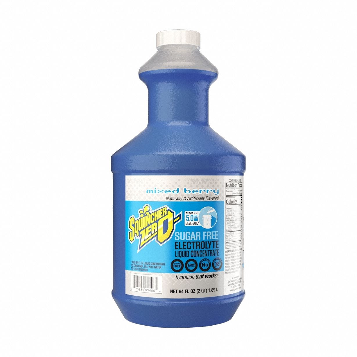 Sports Drink Mix: Mixed Berry, Bulk, 64 fl oz Concentrate Per Pack, 5 gal Yield per Pack