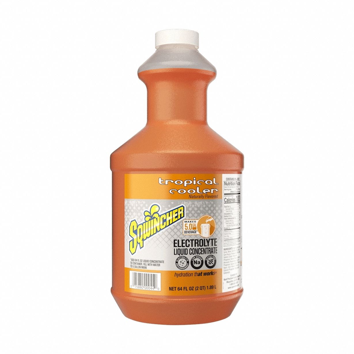 Sports Drink Mix: Tropical Cooler, Bulk, 64 fl oz Concentrate Per Pack, Full-Sugar