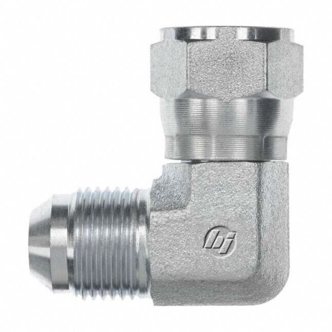 Stainless Hydraulic Adapter: 1-1/16"-12 Thread Size, 3/4 in x 3/4 in Fitting Size, Male x Female