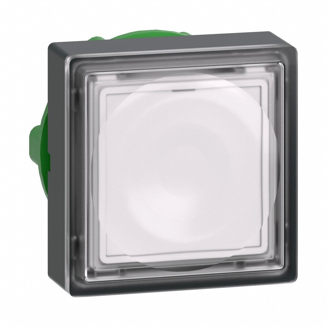 Flush Push Button: White, 22 mm Mounting Size, Non-Metallic, Momentary