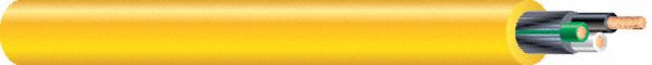 Portable Cord: SEOOW, 600 V, 3 Conductors, 12 AWG, Yellow Jacket, 250 ft Overall Lg