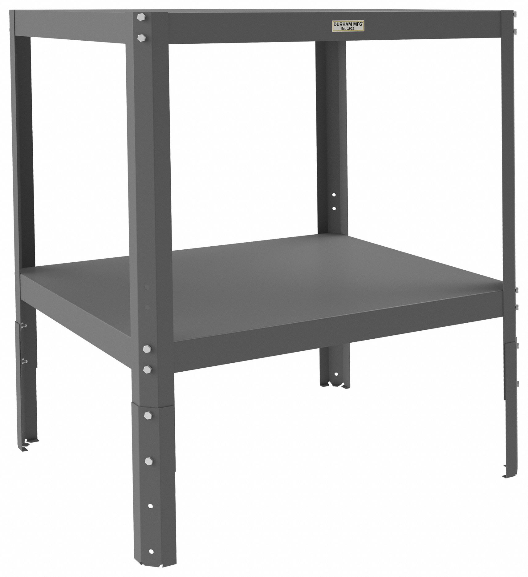 Machine Table, adj Hght, 16ga Stl, 2 Adj