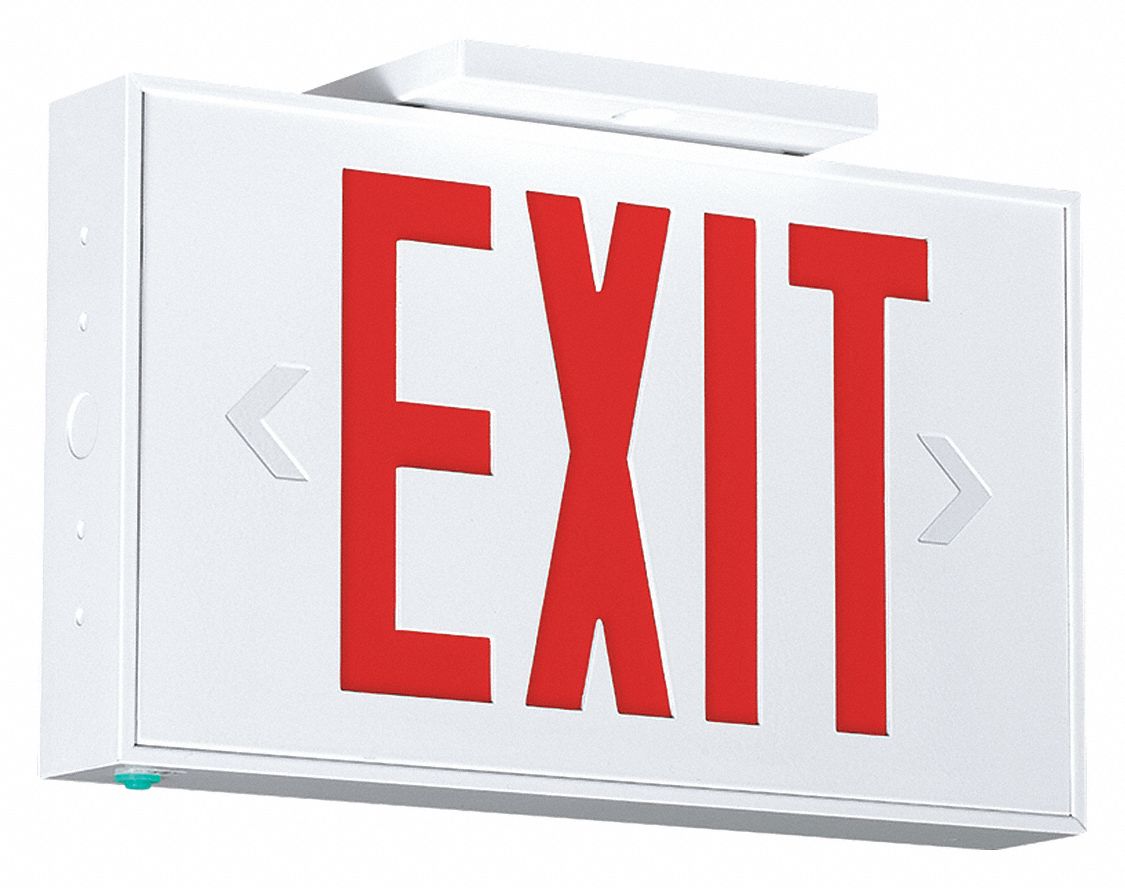 Cmps Exit Alum Wht 13in 6.4 6.7W