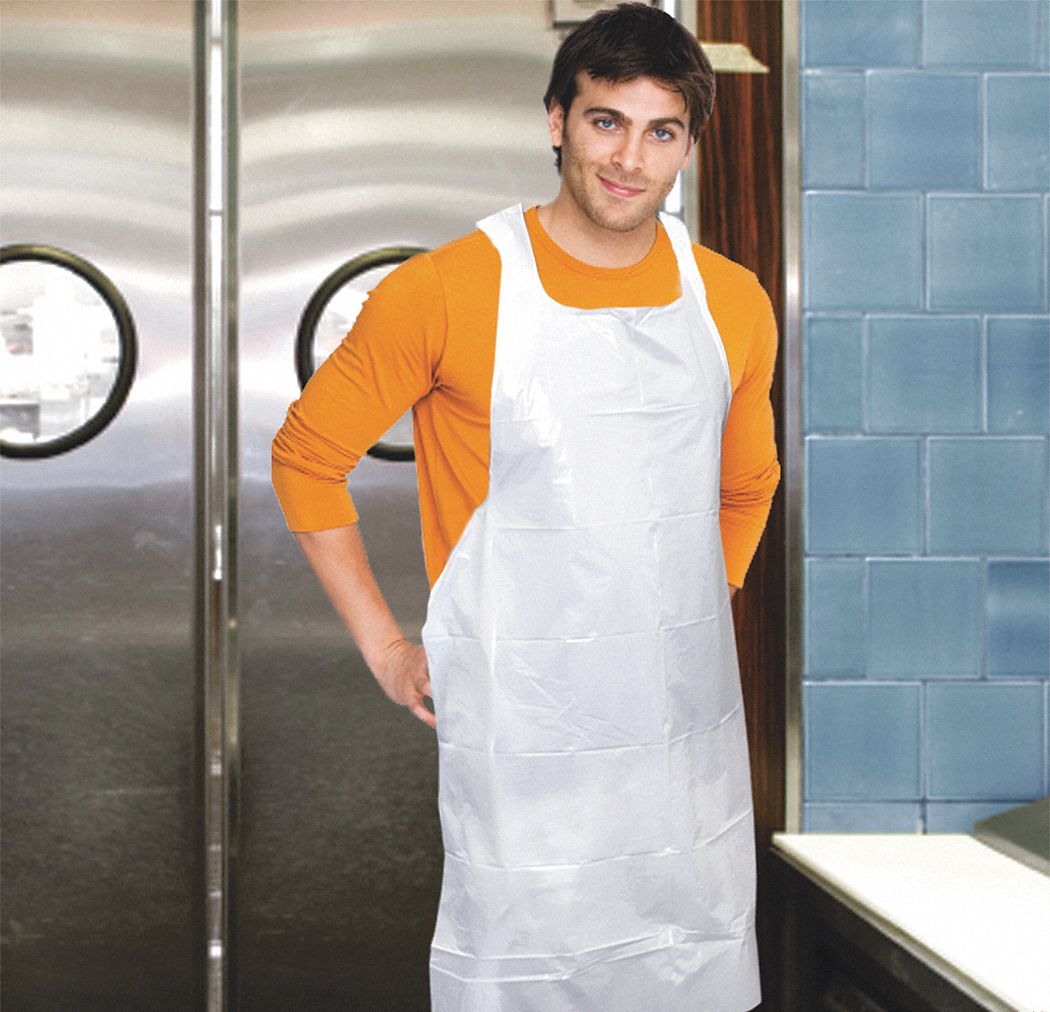 Poly Apron White 28 inx46 in 1 PK100