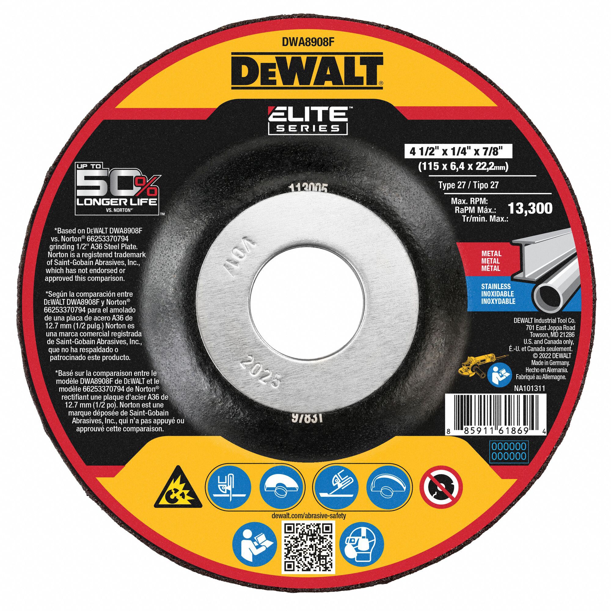Abrasive Cut-Off Wheel 4-1/2 Wheel dia.