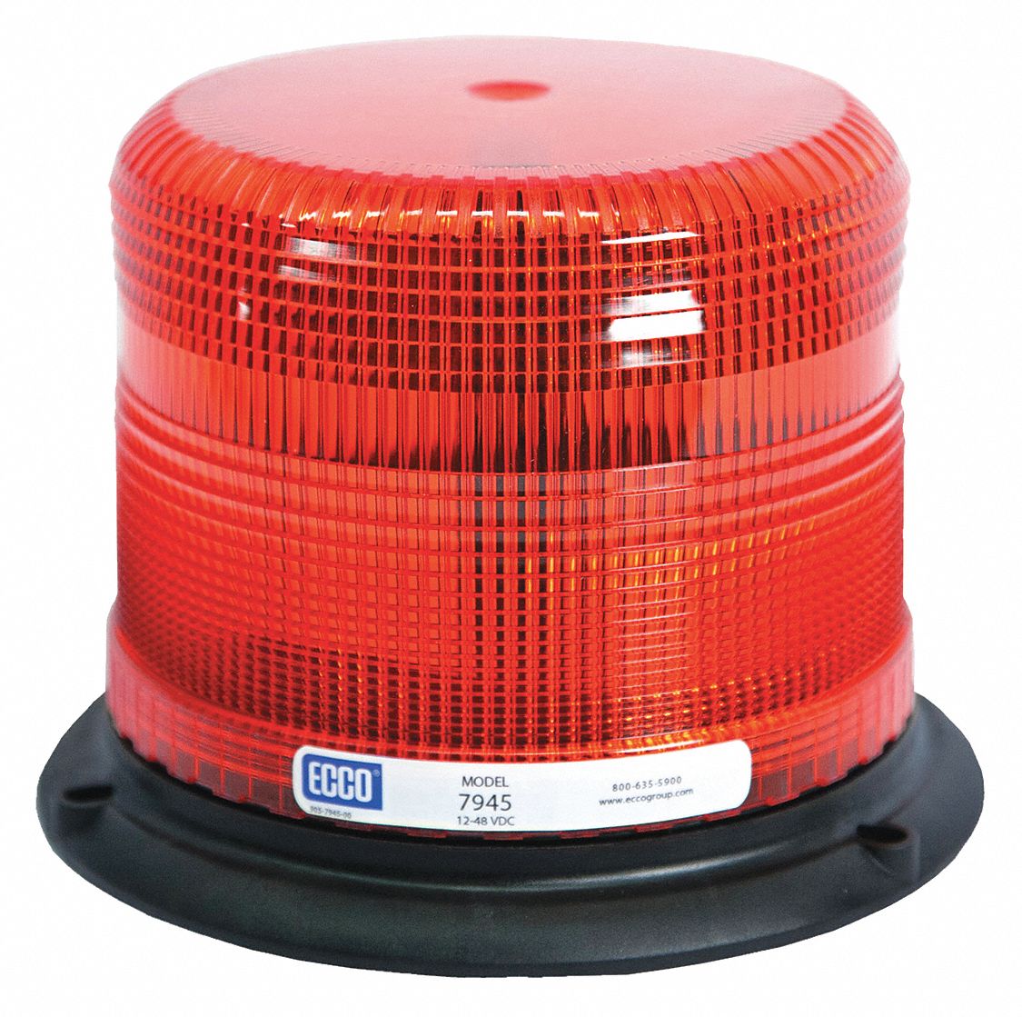 ECCO, Flashing Beacon, Red, Led Beacon,Low Prof,12-48Vdc,Red - 65CF80 ...