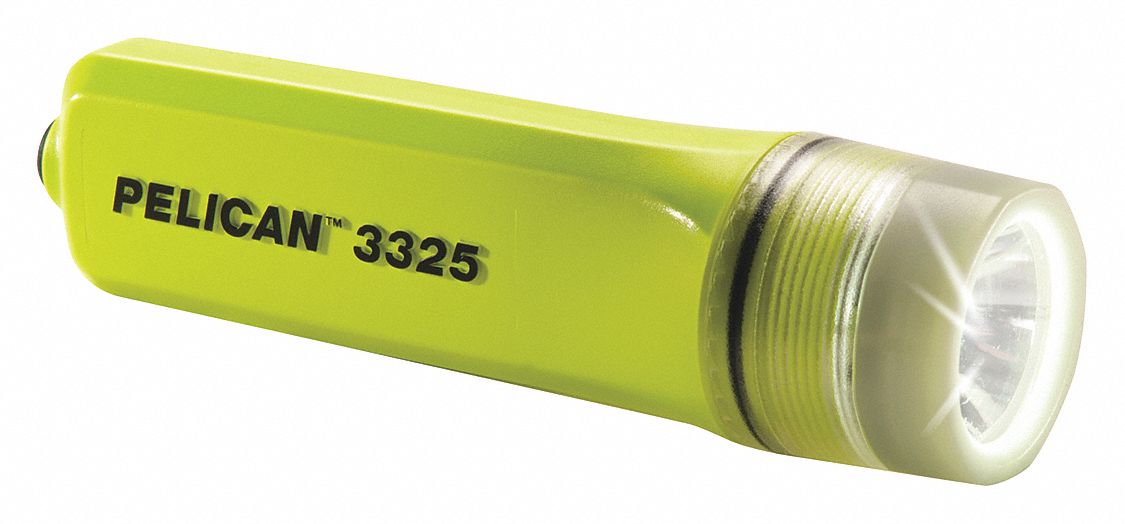 FLASHLIGHT, LED, EXL, YELLOW, POLYCARBONATE LENS, 6 IN LENGTH, 10,000 HOUR LAMP LIFE