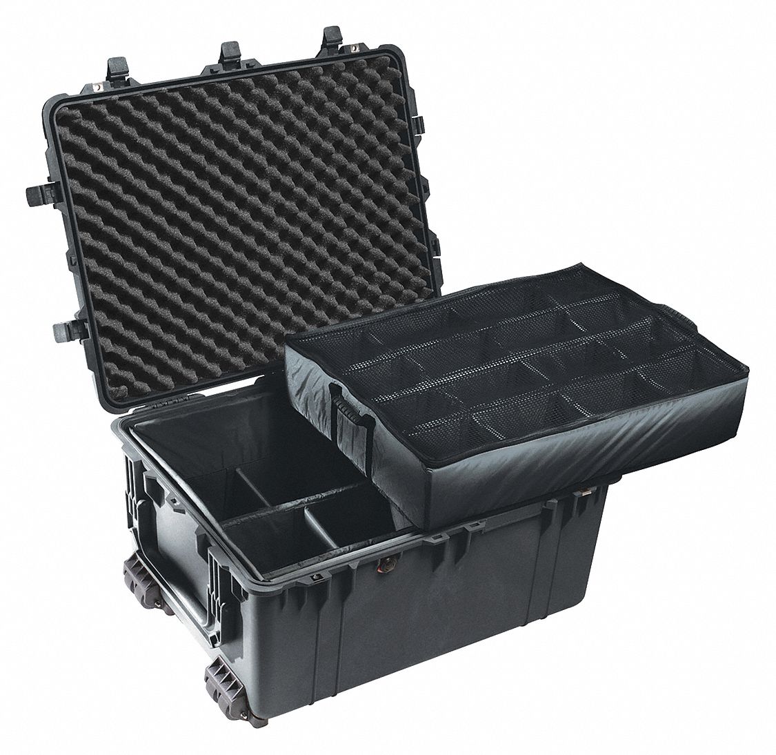 CASE TRANSPORT WITH PADDED DIVIDERS BK
