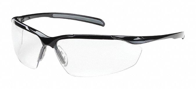 BOUTON OPTICAL, Half-Frame, Black, Safety Glasses - 65DF19|250-33-0020 ...