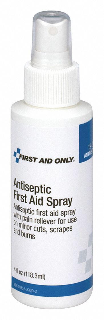 Topical Antiseptic Spray: Spray, Benzalkonium Chloride/Benzocaine, 4 oz Size