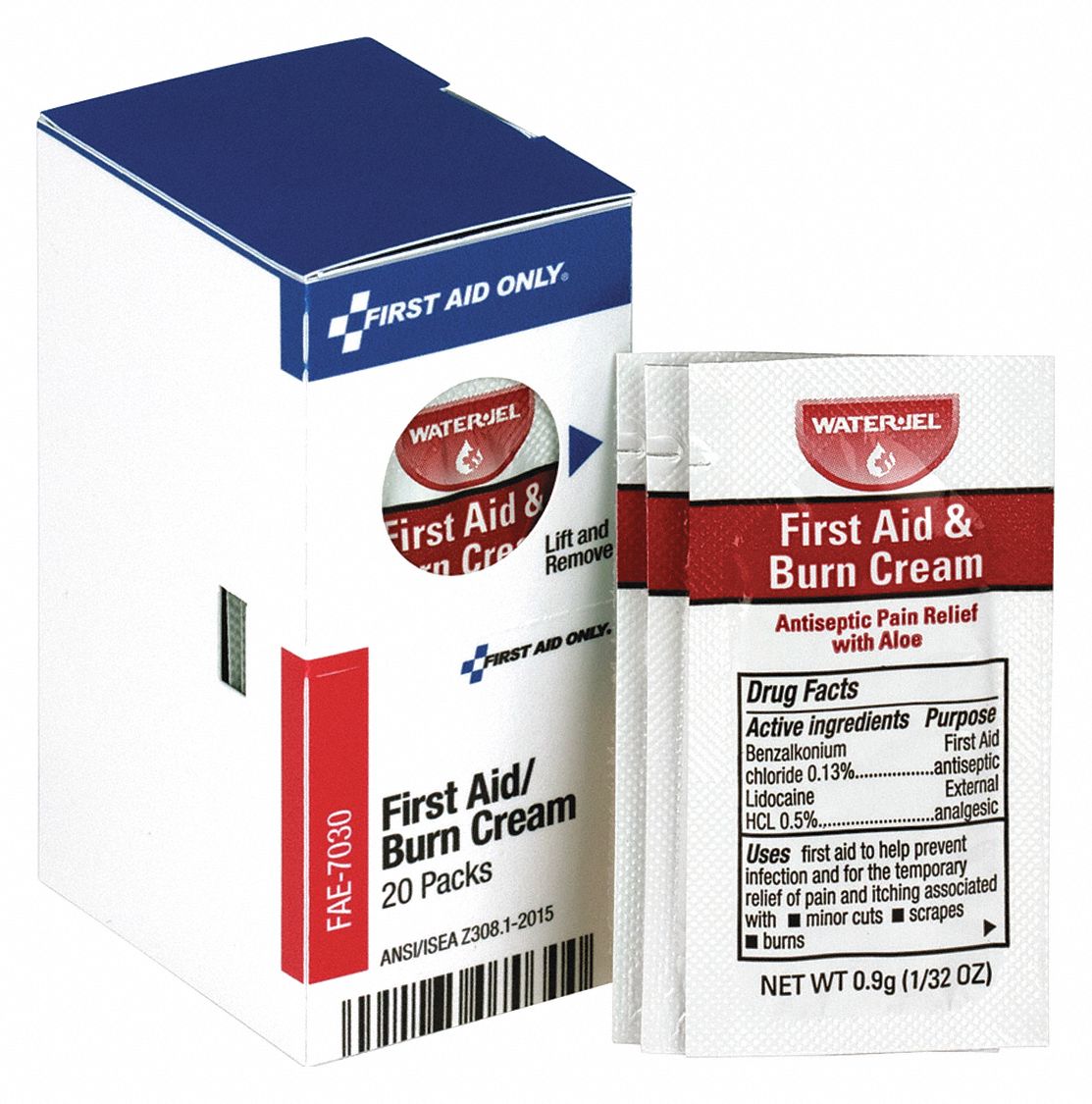 FIRST AID ONLY, Benzalkonium Chloride/Lidocaine HCl, 0.9 g Size