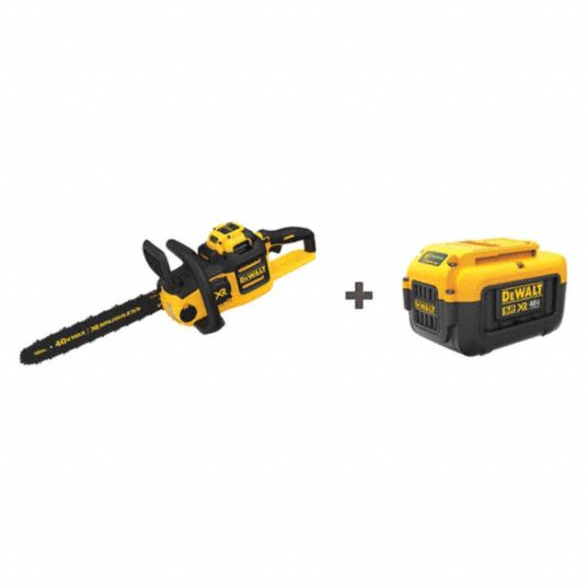DEWALT 16 in, 40V, Battery Powered, Cordless Chain Saw Kit, Battery