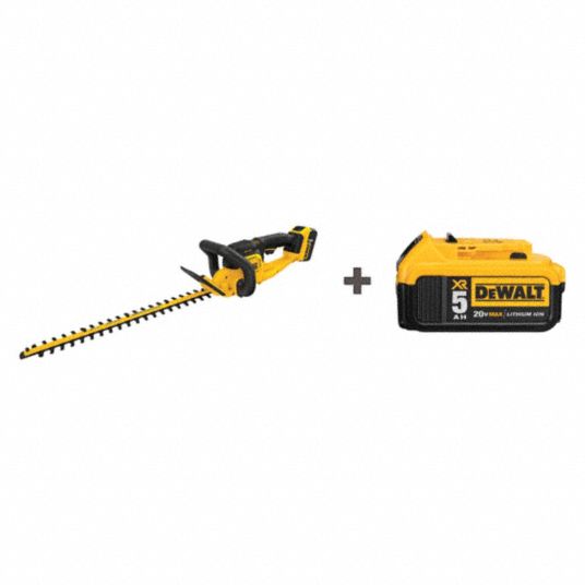 DEWALT Cordless Hedge Trimmer Kit, DoubleSided Blade Type, 22 in Bar