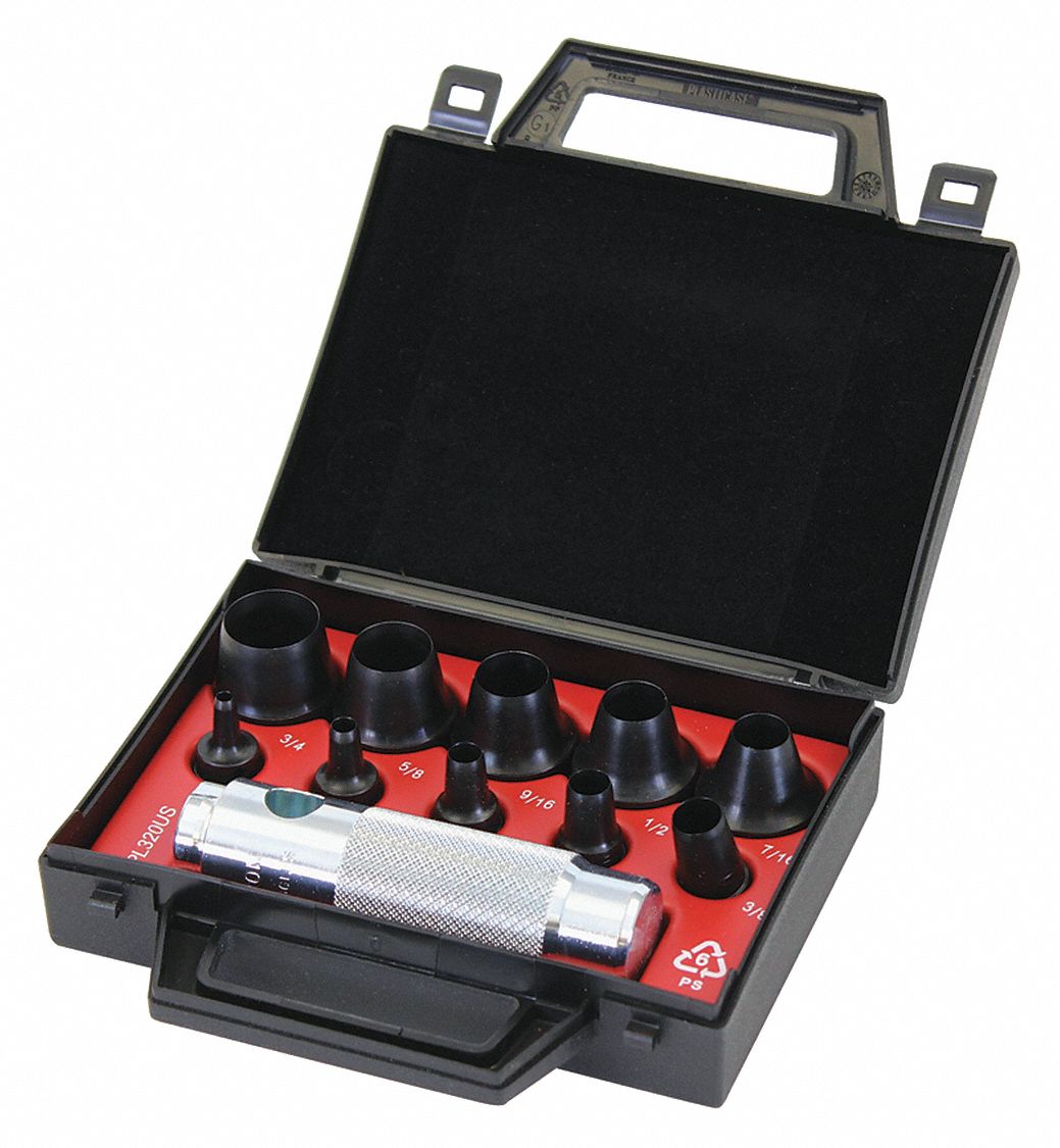 HOLLOW PUNCH KIT, STANDARD, 11 PIECES