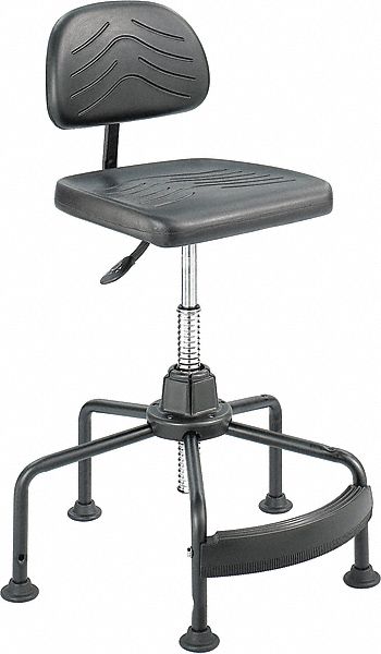 Drafting Chair, Black/Silver