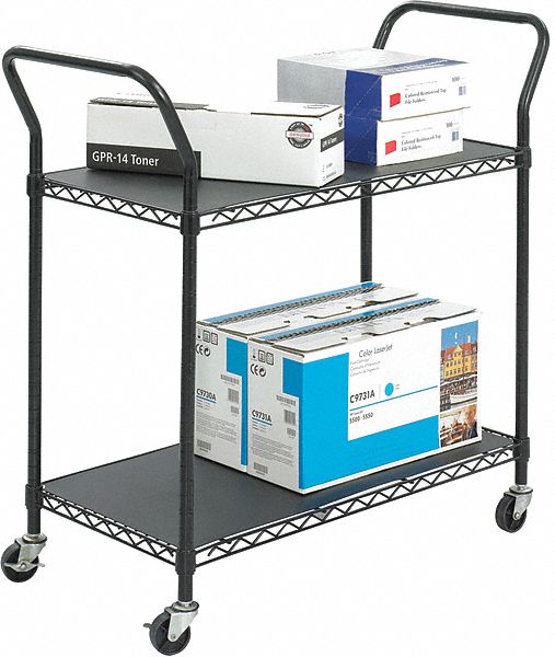 Wire Utility Cart with 2 Shelves Rated