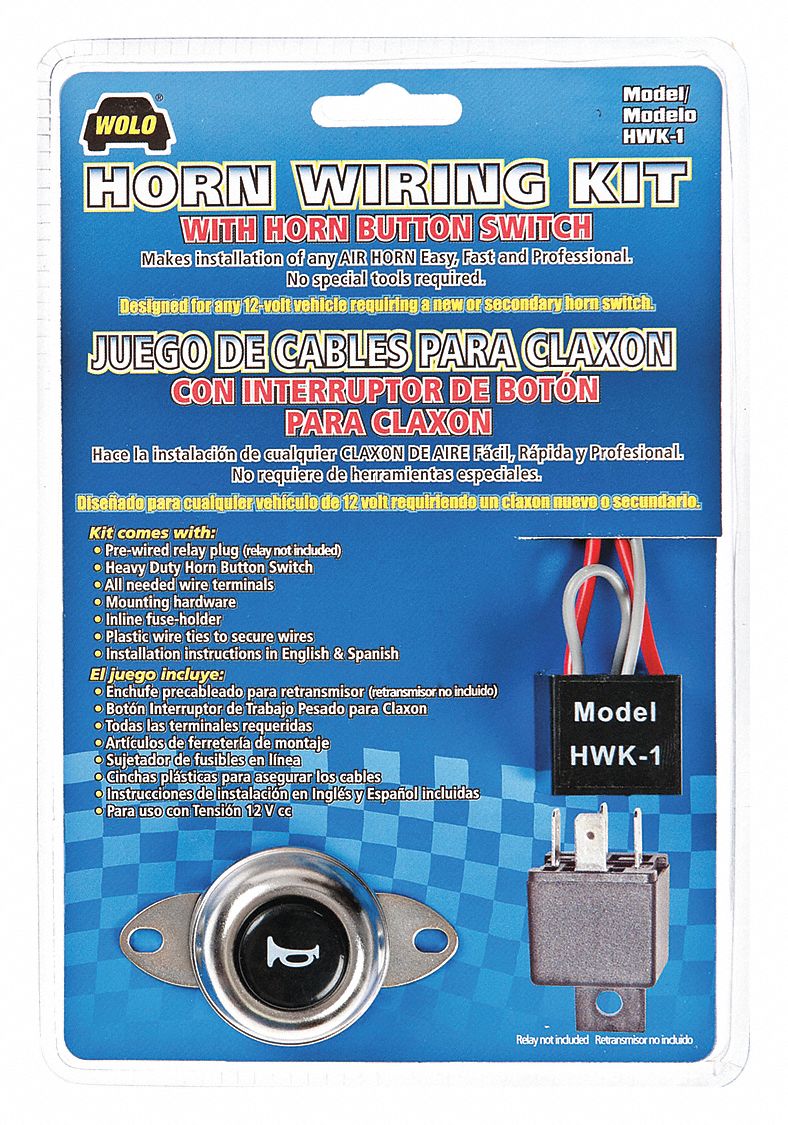 WOLO Air Horn Wiring Kit, 20A, Electric - 65KT80|HWK-1 - Grainger