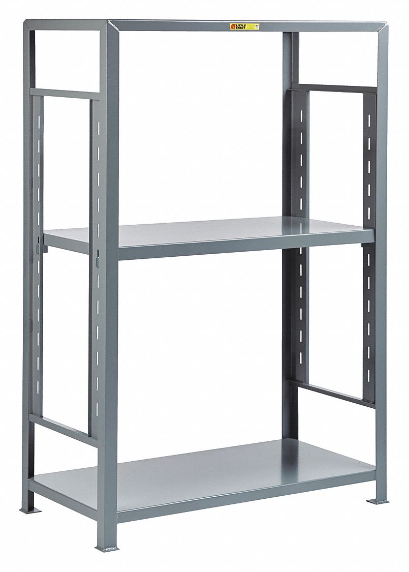 Welded Steel Adjustable Shelving: Heavy-Duty, Starter, 30 in x 18 in, 72 in Overall Ht