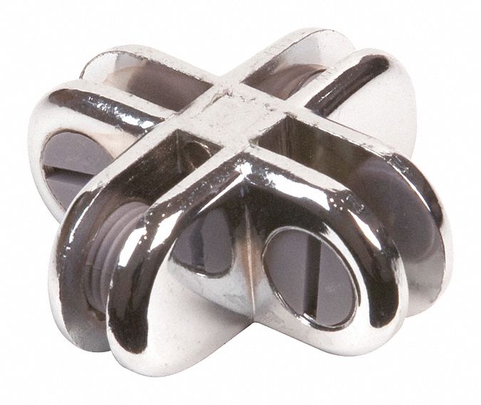 Glass Binning Connector 4 Way: 2 in Overall Ht, 1/2 in Overall Wd, 2 in Overall Dp, Plastic