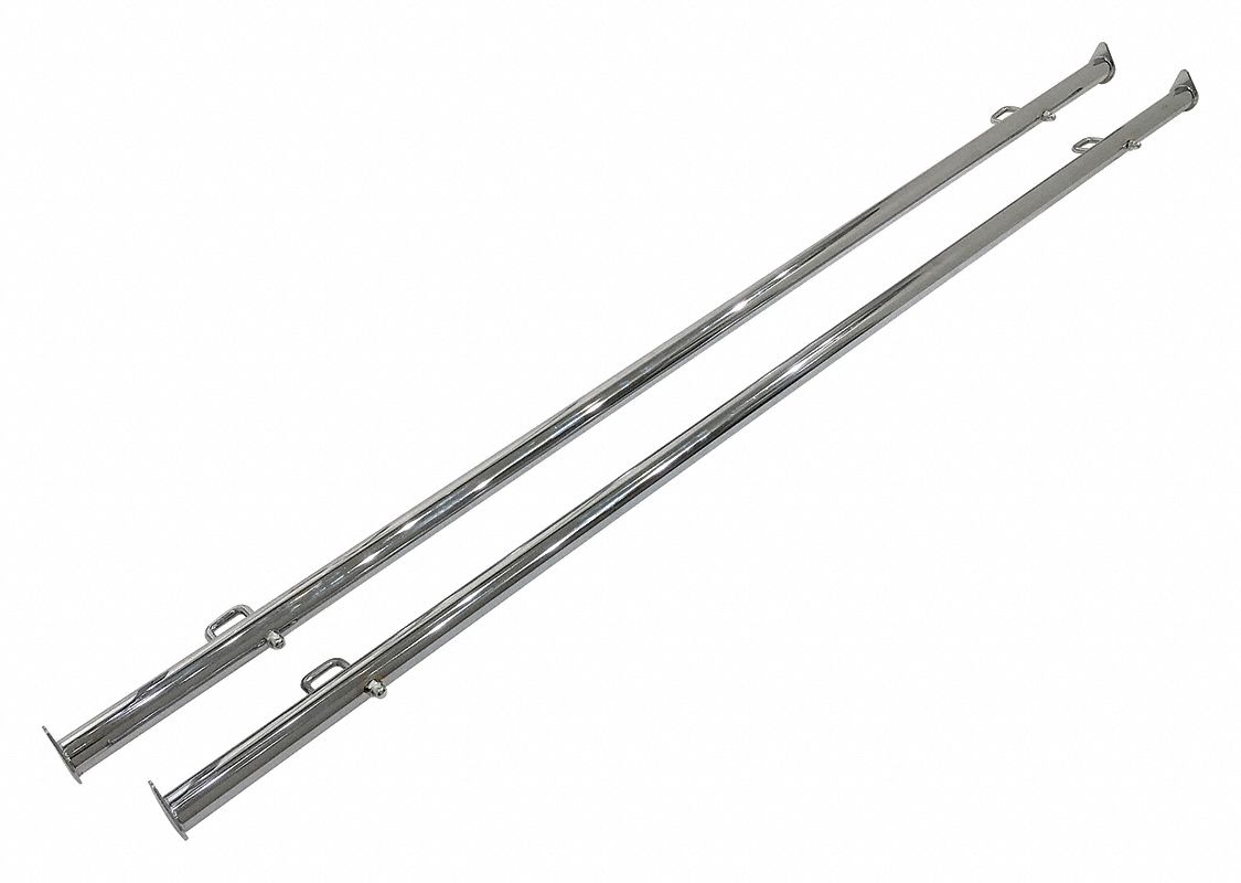 Hangrail with Clamp, Double, 60", PK2