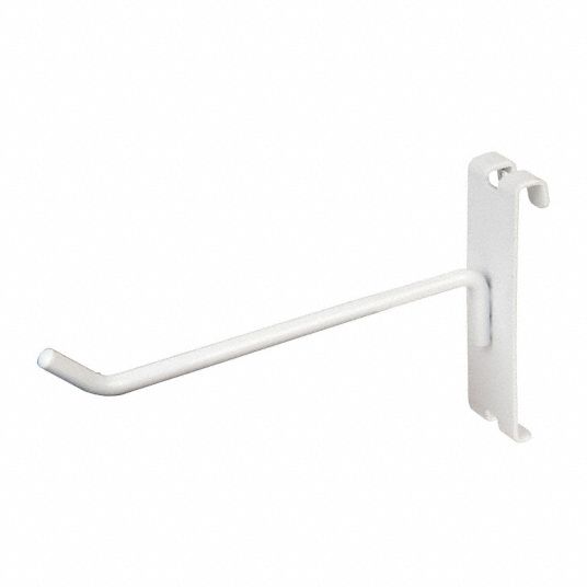 White, 4 in Overall Ht, Grid Panel Hook - 65MD92|WTE/H6 - Grainger