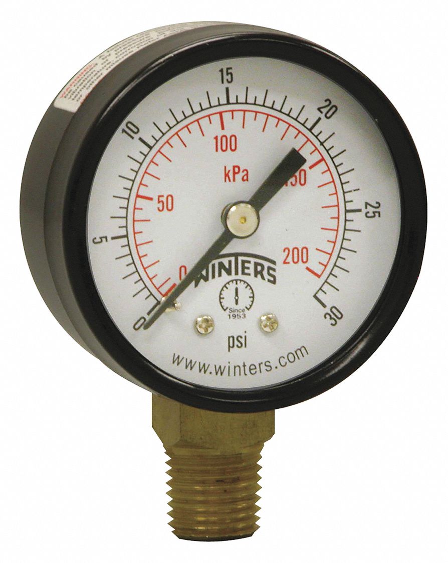JAUGE 2 0-30 PSI 1/4 BTM