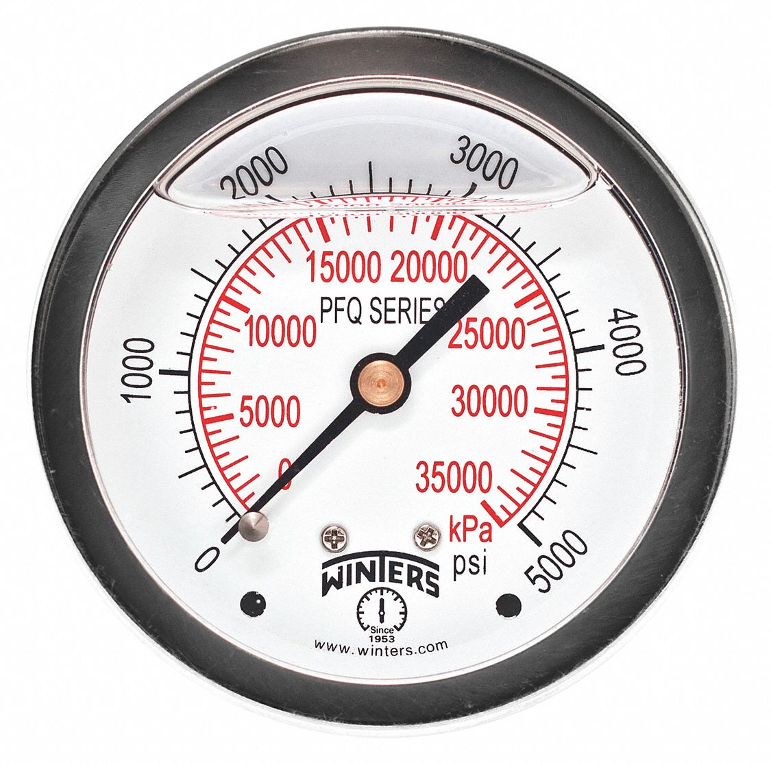 JAUGE 2.5 5000 PSI/KPA 1/4 NPT BCK