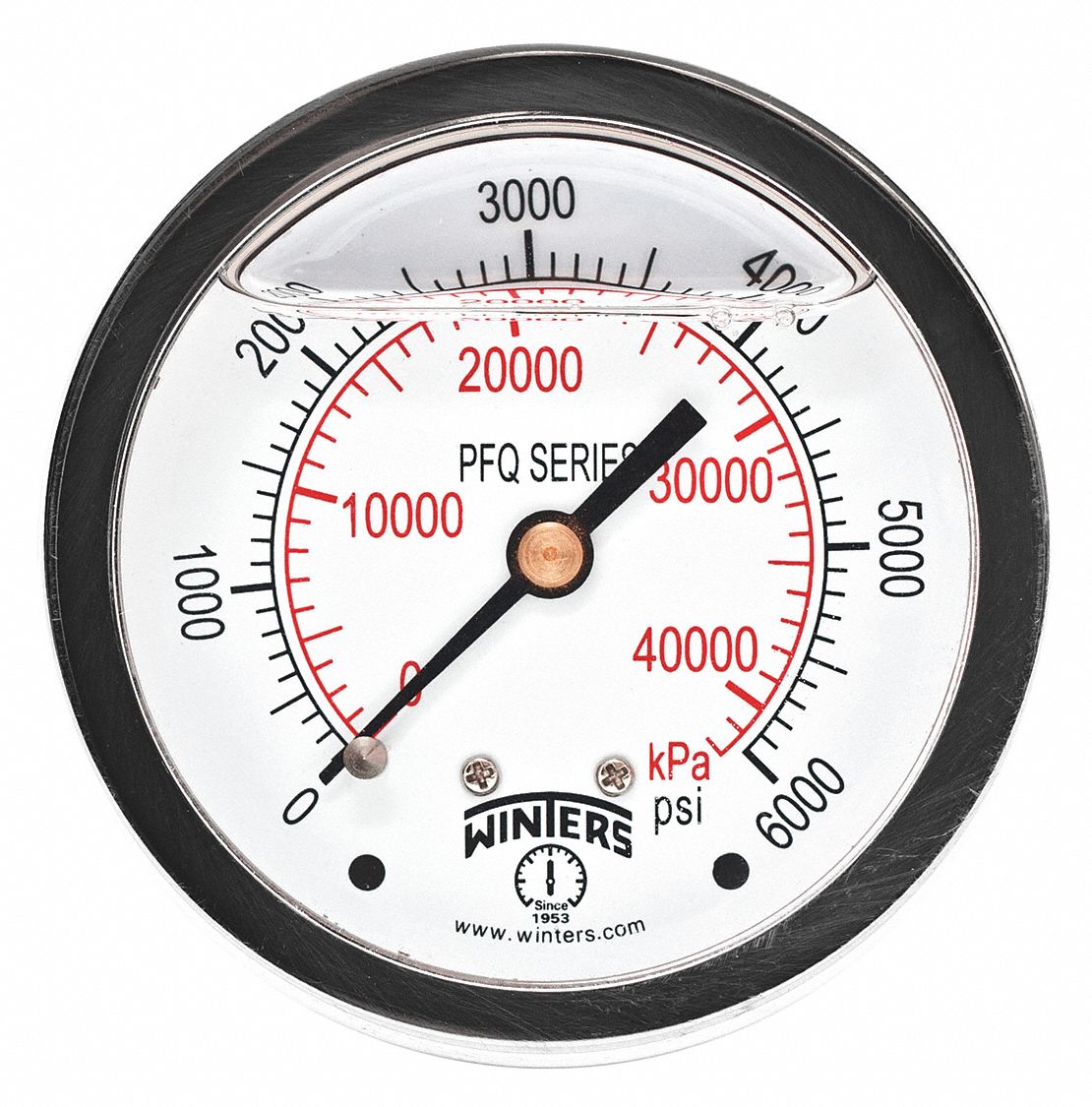 GAUGE 2.5 6000 PSI/KPA 1/4 NPT BCK
