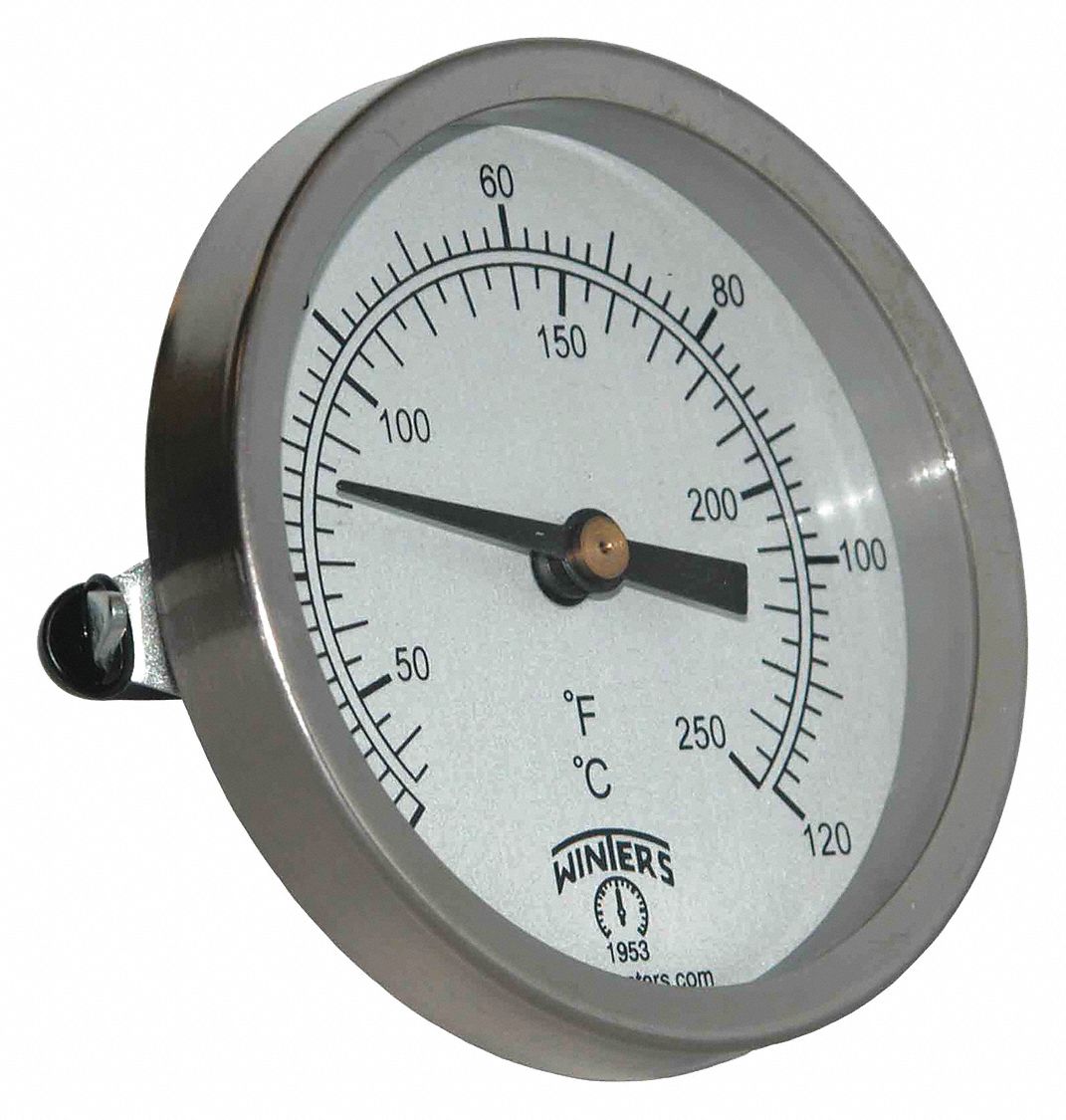 Clamp-On Therm 2.5" Dial, Cb 30-250 F/C