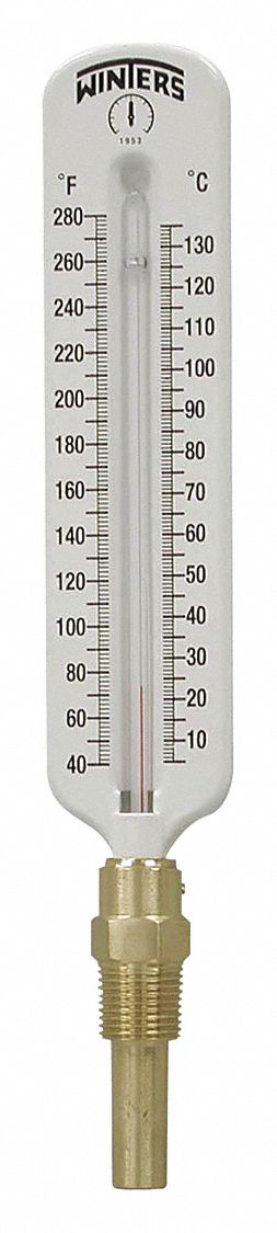 Boshart THW8-S2-280 Hot Water Straight Thermometer