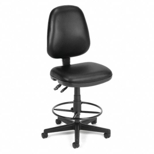 Ofm Inc Task Chair Task Chair Black Vinyl 25 In To 32 In Nominal Seat Height Range 65nx80 119 Vam Dk 606 Grainger