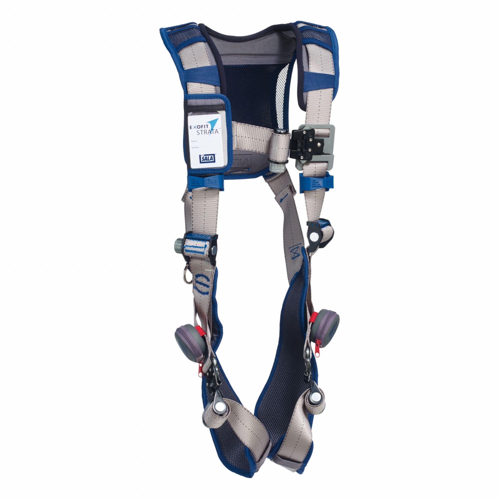 Full Body Harness: Vest Harness, Quick-Connect / Quick-Connect, Cam, L, Padded, Aluminum