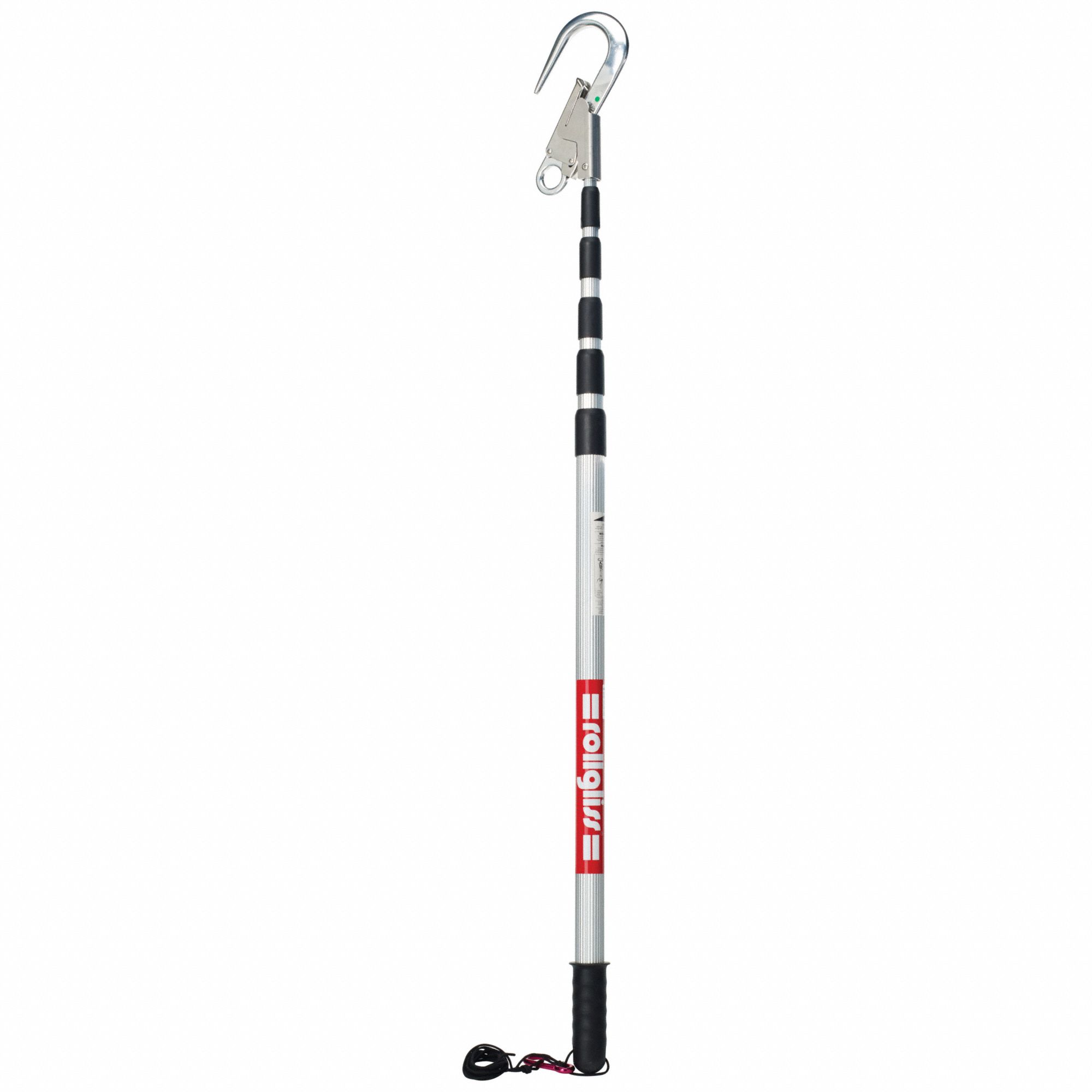 RESCUE POLE KIT, SILVER, ALUMINUM, WHITE/RED, 16 FT LENGTH