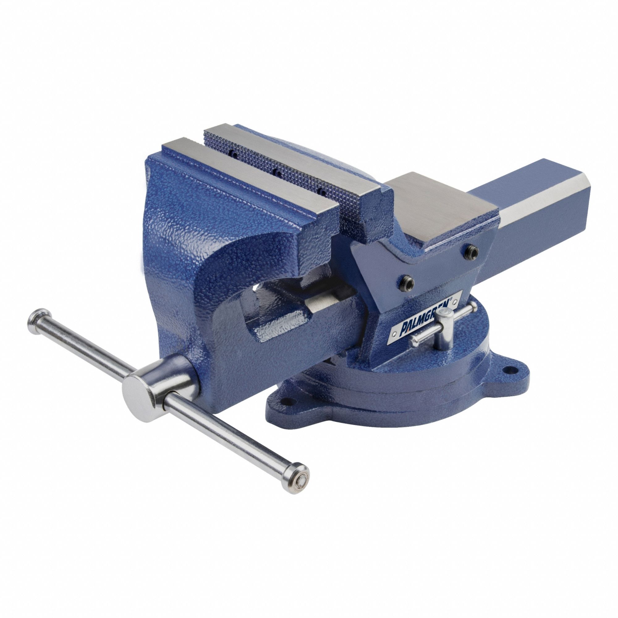Industrial Duty Bench Pipe Vise: Covered, 5 in Jaw Face Wd, 5 1/2 in Max Jaw Opening, Steel