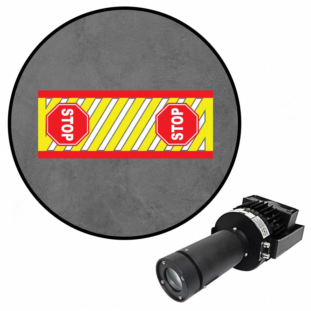 VISUAL WORKPLACE INC., LED Safety Walkway, Stop Yellow Diagonal/Red ...