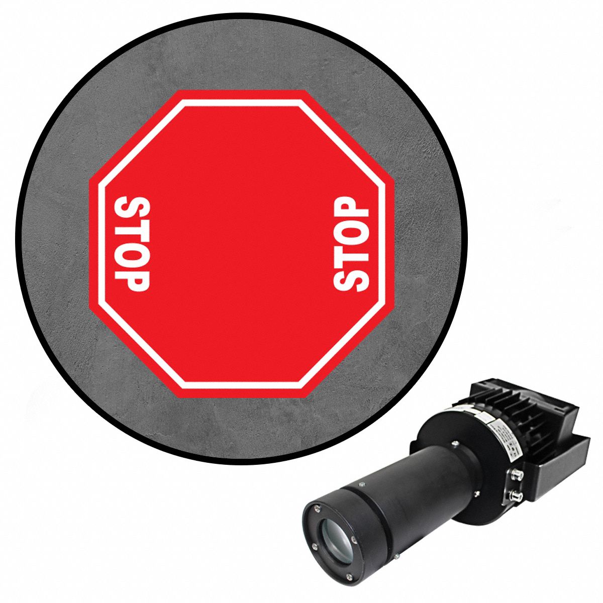 VISUAL WORKPLACE INC., LED Safety Sign, 2-Way Stop, LED Safety Sign ...