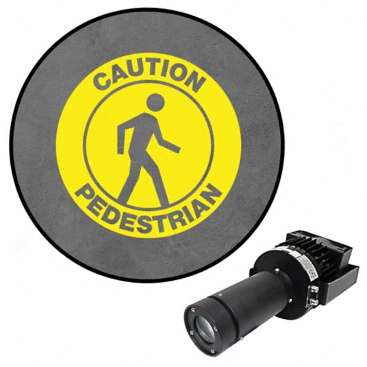 VISUAL WORKPLACE INC., LED Safety Sign, Caution Pedestrian, LED Safety ...