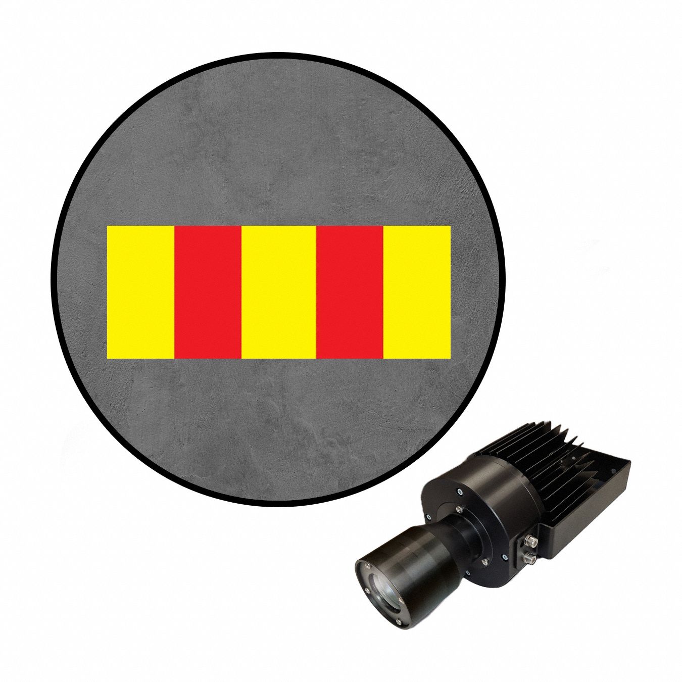 Virtual Safety LED Walkway: Virtual Safety LED Walkway, Red/Yellow Stripe