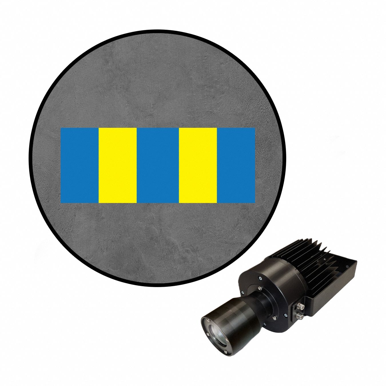 Virtual Safety LED Walkway: Virtual Safety LED Walkway, Blue/Yellow Stripe