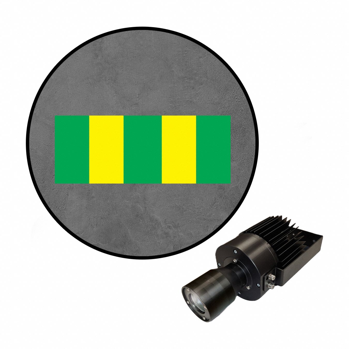 Virtual Safety LED Walkway: Virtual Safety LED Walkway, Green/Yellow Stripe