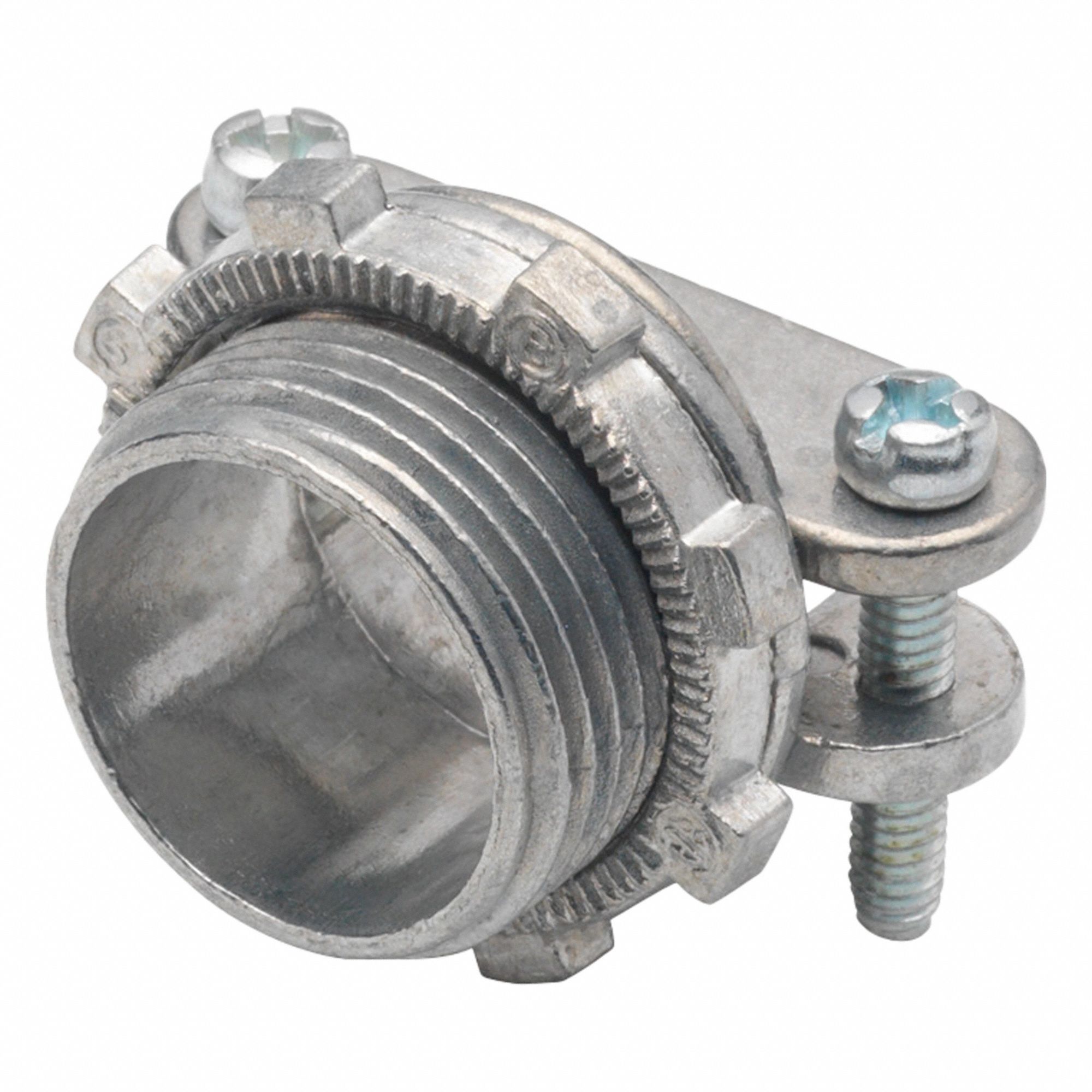 Screw Strap Connector, Silver, Straight