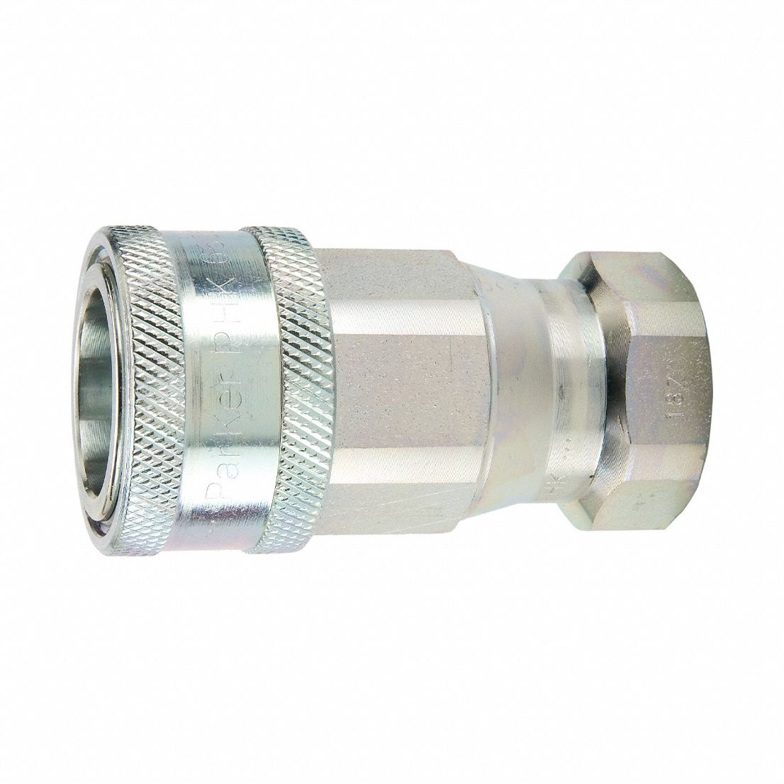 Coupler: 1/2 in Coupling Size, Steel, 12 g/min Max. Flow Rate, 3/4-16 Thread Size, Female ORB