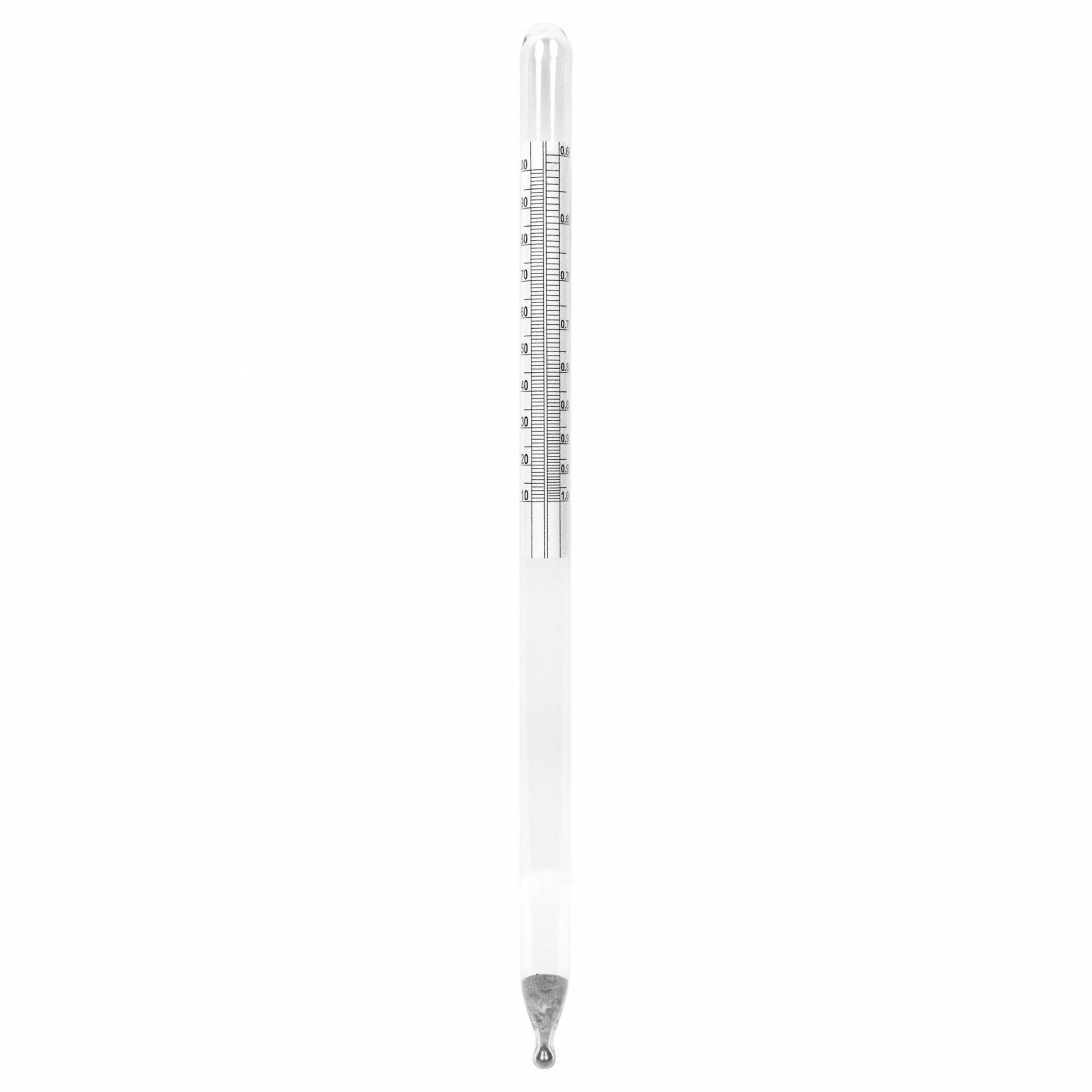 Specific Gravity Hydrometer: Baume/Specific Gravity, 0.600/1.000, 0.005/1.0, Glass, +/-0.005/+/-1°