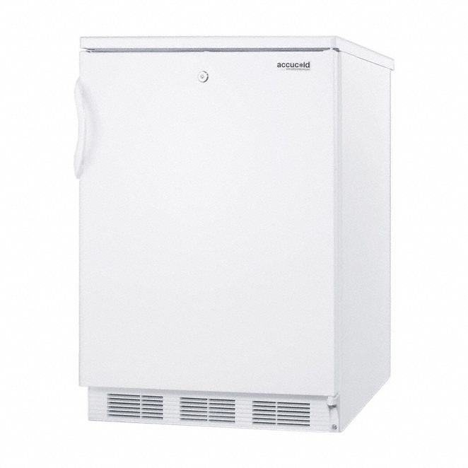 Lab Refrigerator: 5.5 cu ft, Tabletop, 1°C to 7°C, 23 1/2 in Overall Dp, Swing Solid, White