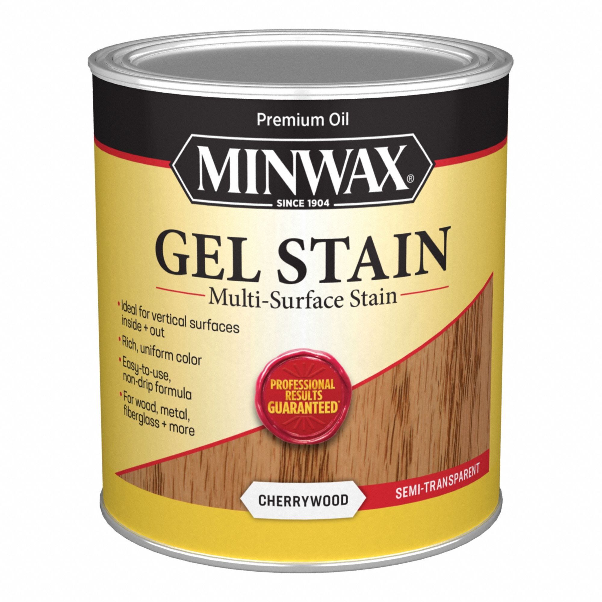 Wood Stain: Wood Stain, Interior, Oil, 1 qt Container Size, Fiberglass/Metal/PVC/Wood, Minwax