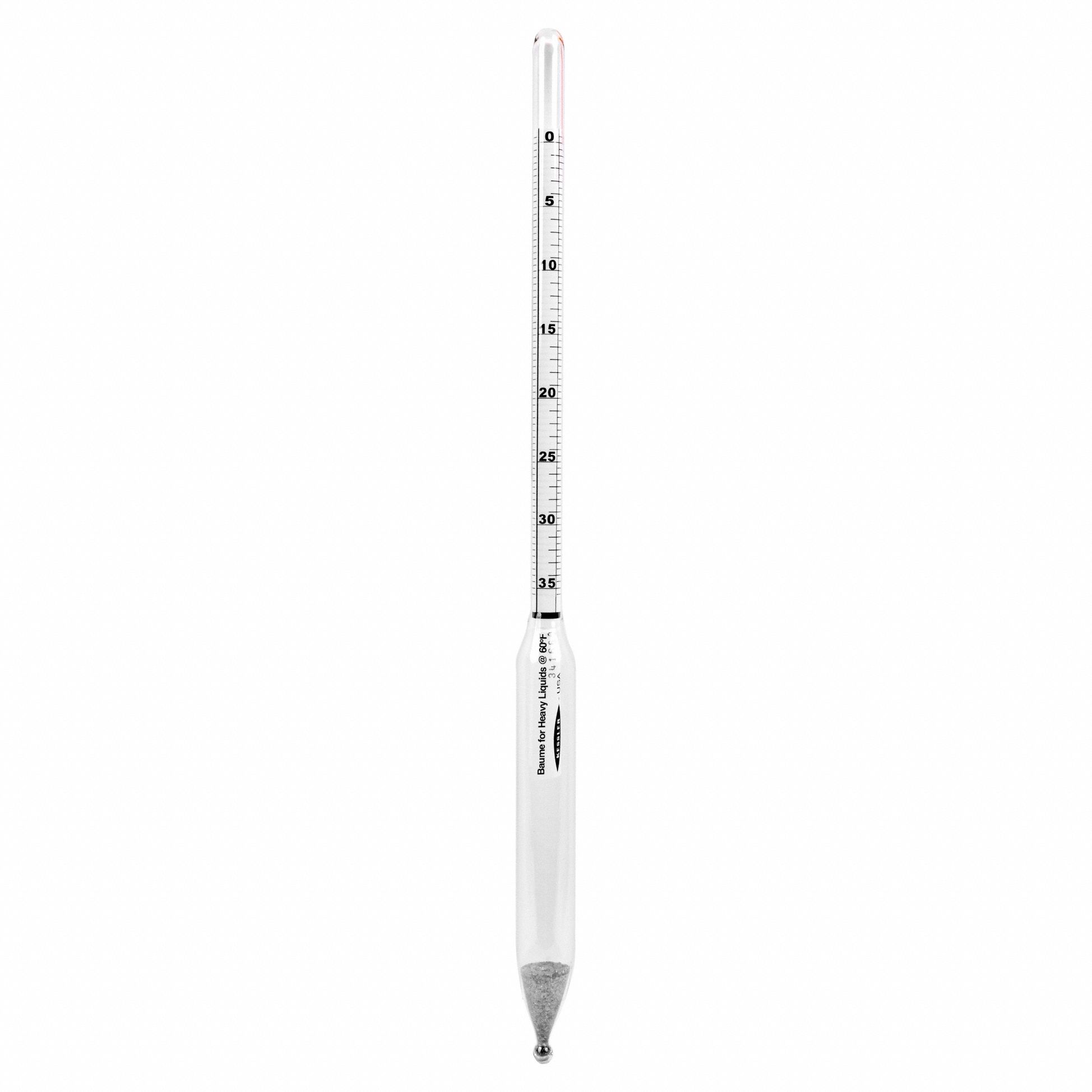 VEE GEE, Baume Heavy, 0.5, Hydrometer 20KL49660910 Grainger