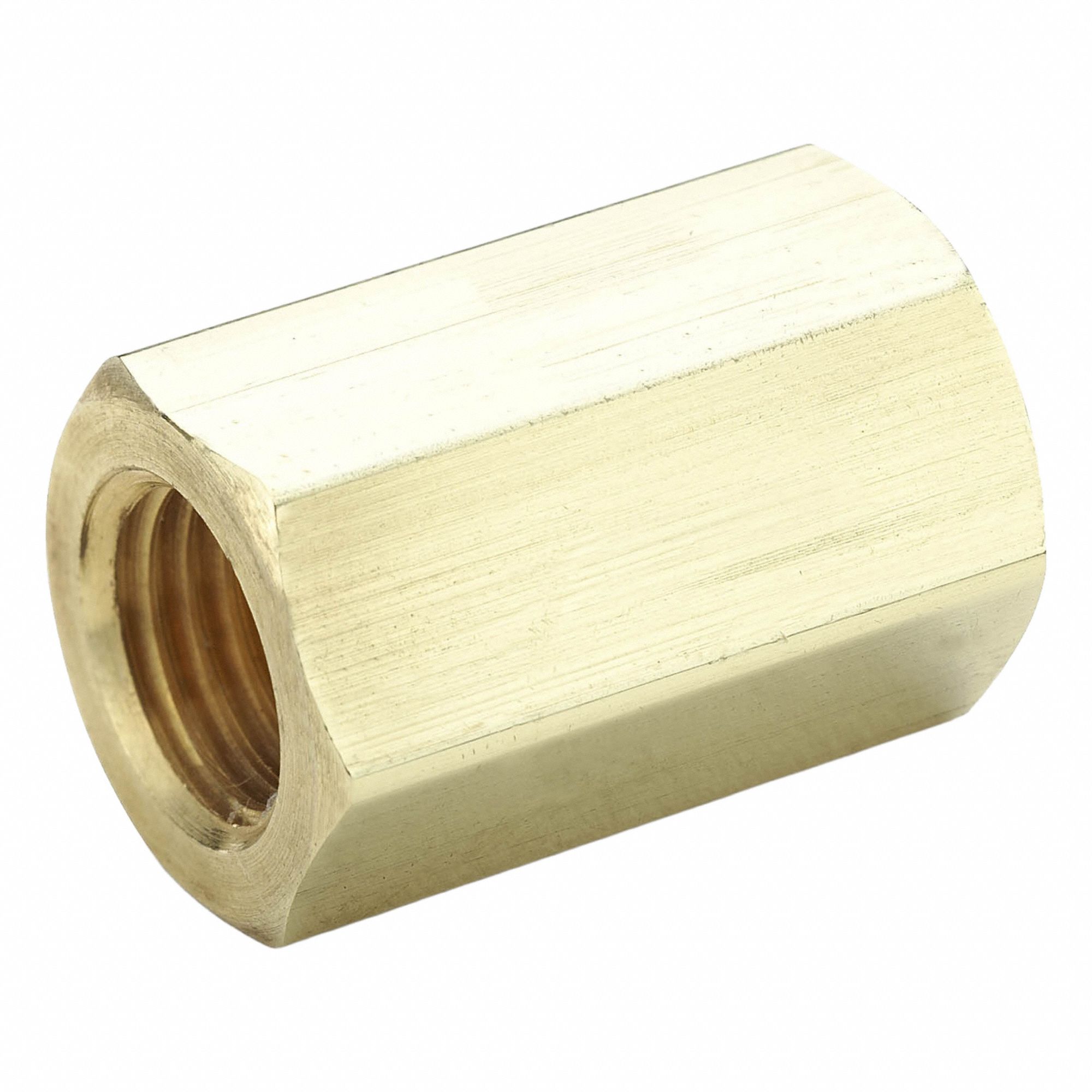 Flared Fitting Union: 1/4 in OD x 1/4 in OD Fitting Size, Flared, Brass