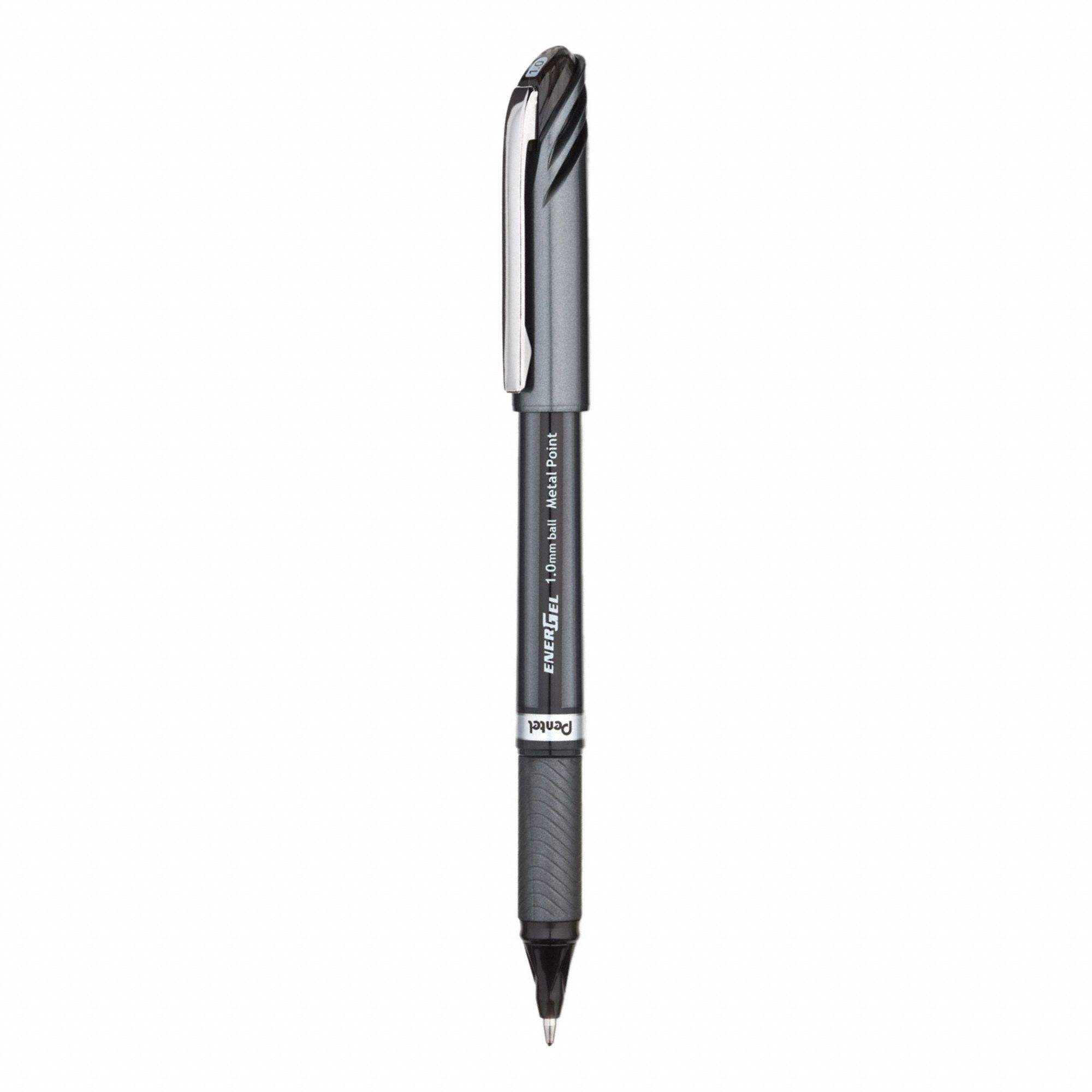 Pen Set: EnerGel NV®, Black, 1 mm, Capped, Black, Plastic, Cushion Included, Bold, 12 PK