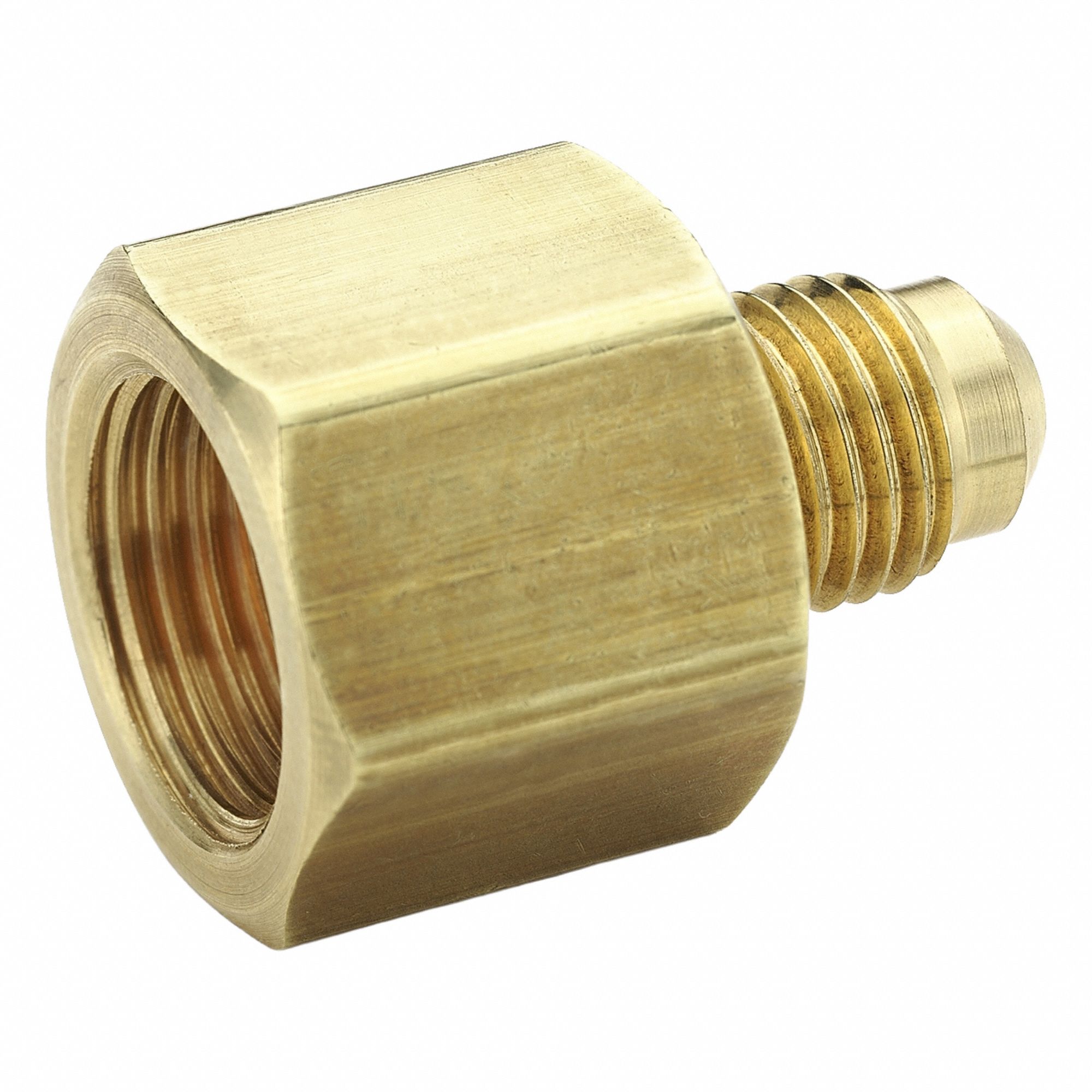 Flared Fitting Union: 1/4 in OD x 1/2 in OD Fitting Size, Flared, Brass