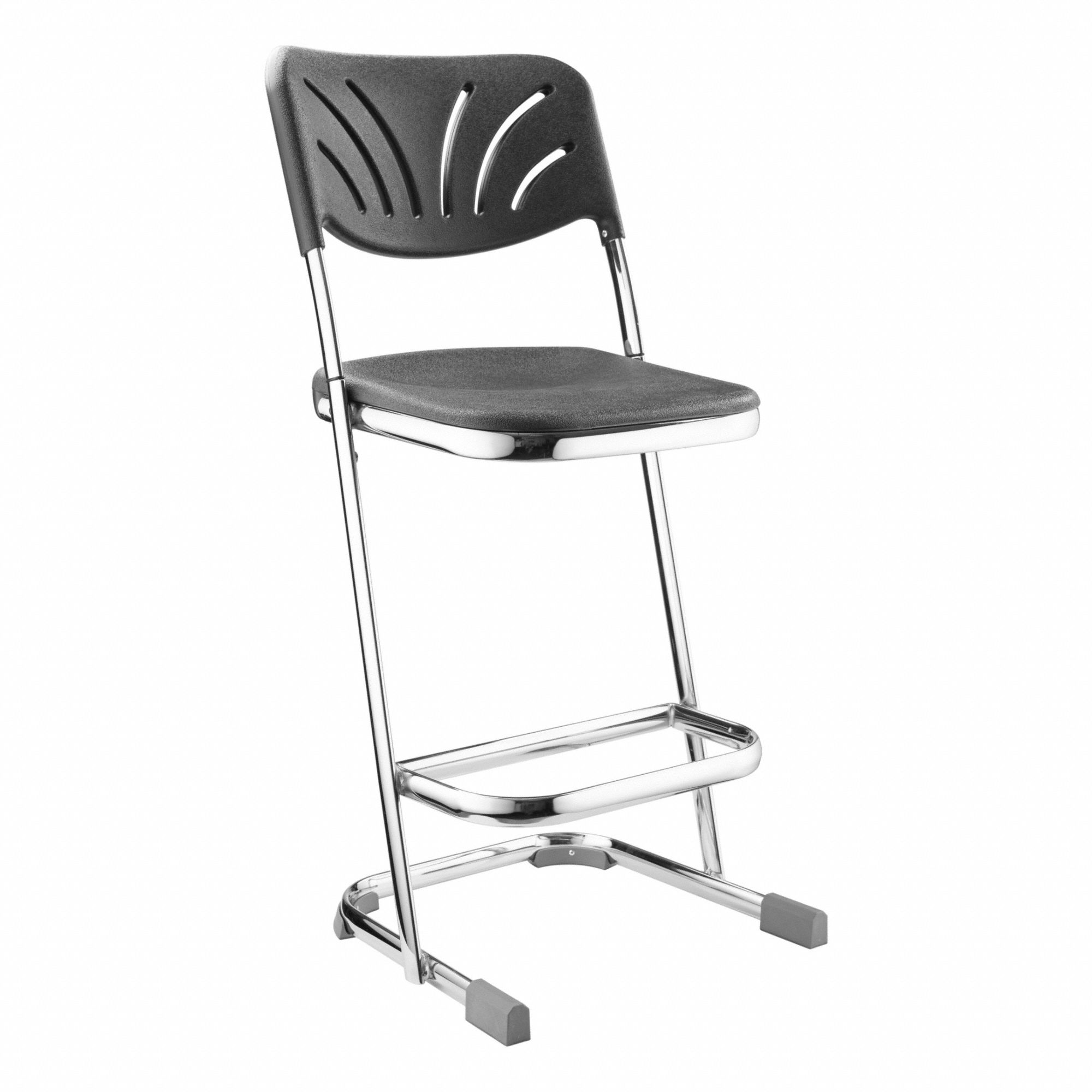 Square Stool: 36 3/4 in Overall Ht, 16 3/4 in Seat Wd, Backrest Included